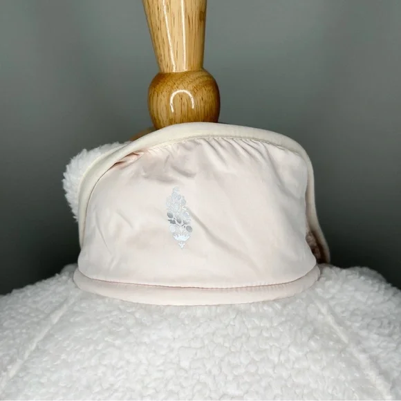 NWT Free People Movement Pale Pink Canvas Hit The Slopes Fleece Snap Jacket L - Picture 5 of 10
